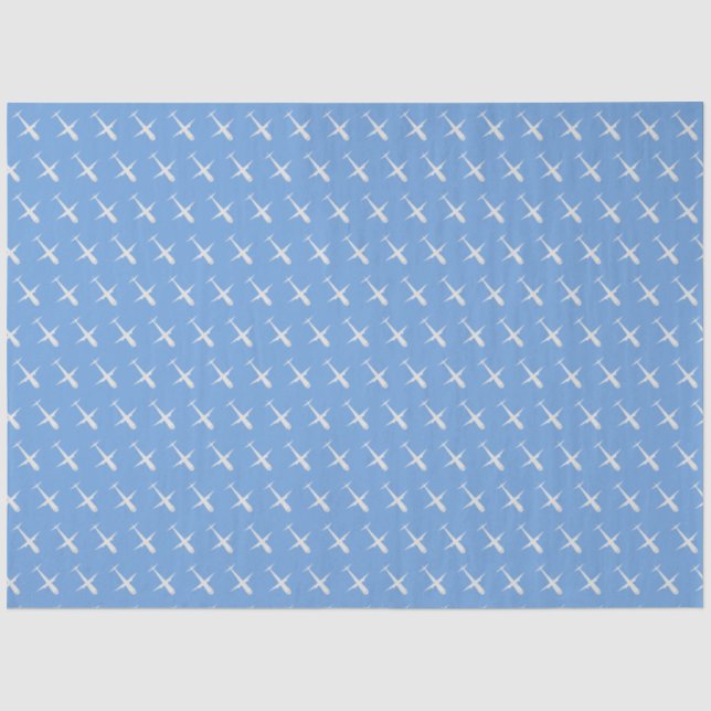 Flugzeug in blau seidenpapier (Vorderseite)