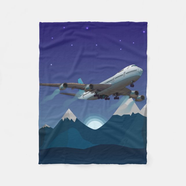 Flugzeug. Jumbo-Jet. Fleecedecke (Vorderseite)