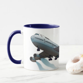 Flugzeug. Jumbo-Jet. Tasse