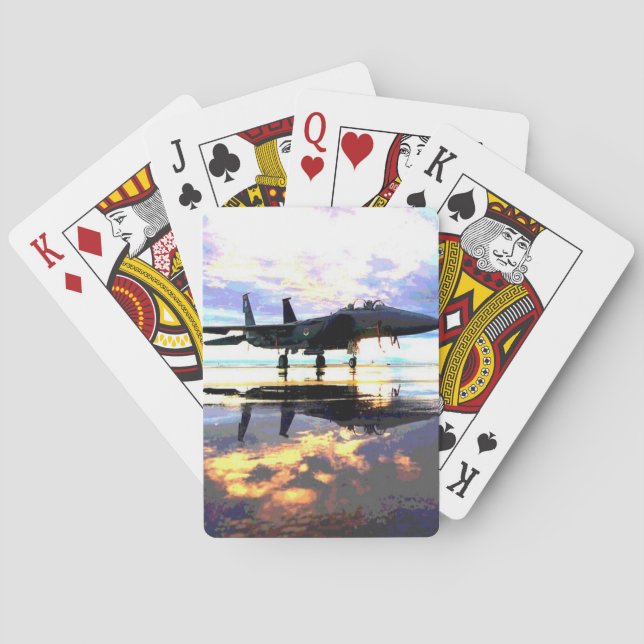 Flugzeug kämpfen Jet-Spielkarten Spielkarten (Rückseite)