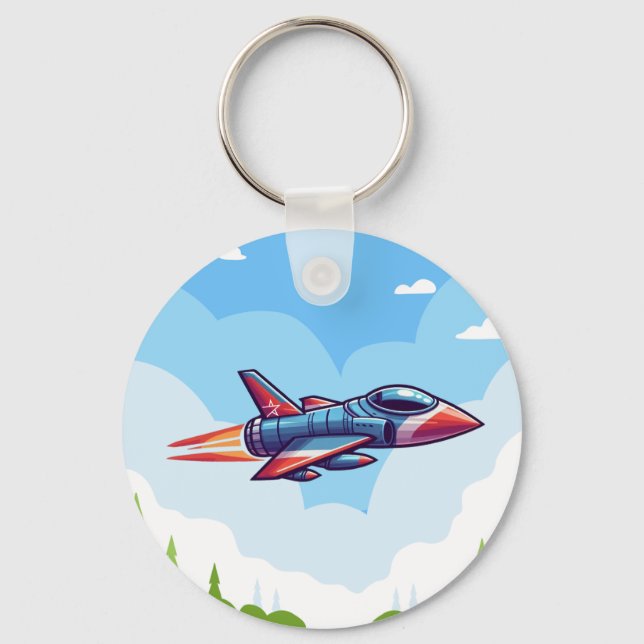 Flugzeug/Kampfflugzeug Schlüsselanhänger (Vorderseite)