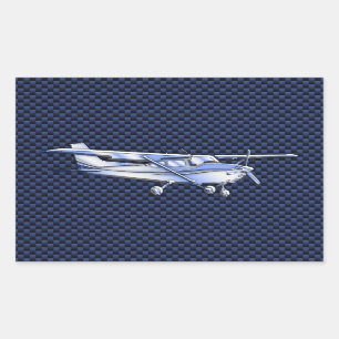 Flugzeug-klassische Rechteckiger Aufkleber