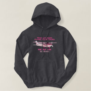 Flugzeug-klassisches Cessna-kundenspezifisches Bestickter Hoodie