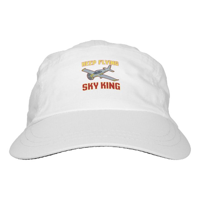 Flugzeug-Liebhaber behalten Fliegen-Himmel-König Headsweats Kappe (Vorderseite)