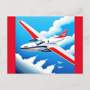 Flugzeug Luftfahrt Postkarte