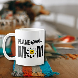FLUGZEUG Mama, Blume und Vintages Flugzeug, Funny Kaffeetasse
