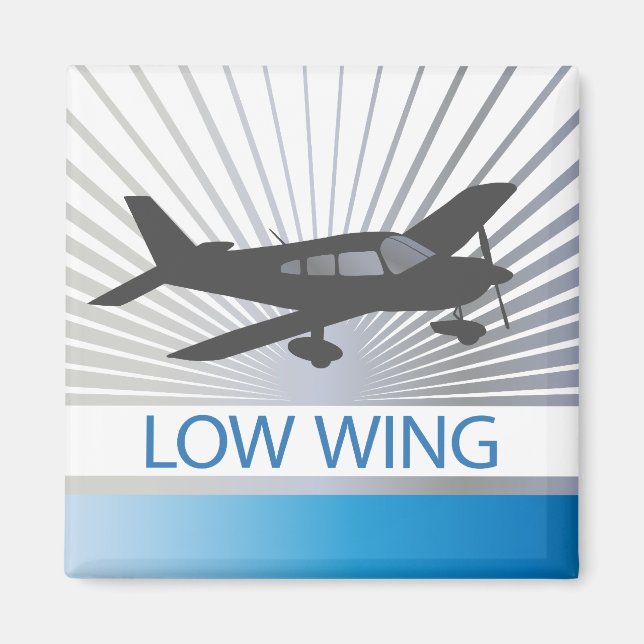 Flugzeug mit niedrigem Flügel Magnet (Vorne)