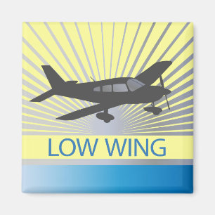 Flugzeug mit niedrigem Flügel Magnet