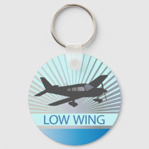 Flugzeug mit niedrigem Flügel Schlüsselanhänger