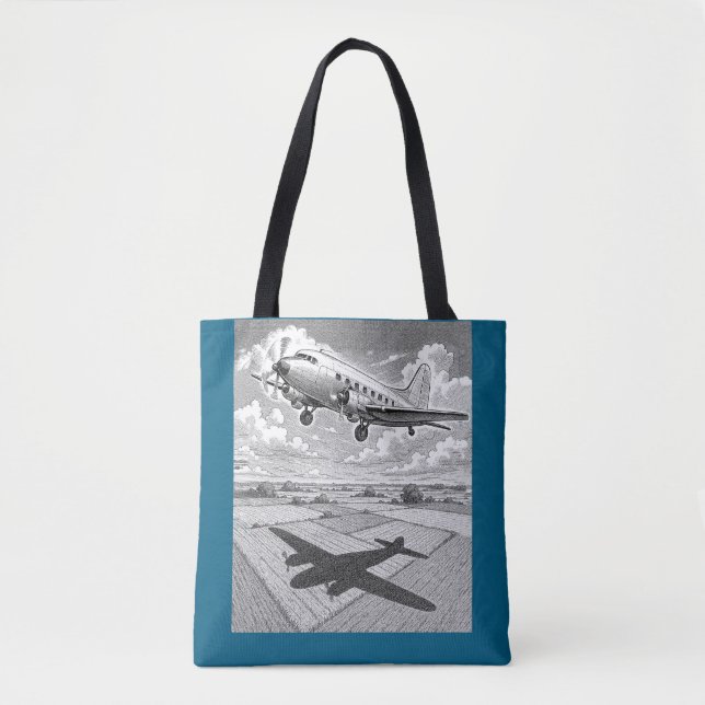 Flugzeug mit Schatten Tasche (Vorderseite)