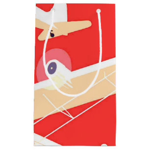 Flugzeug mit Vintagem WPA farbenfroh Kleine Geschenktüte