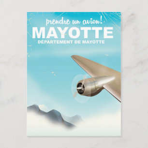 Flugzeug nehmen! Mayotte-Reiseposter Postkarte