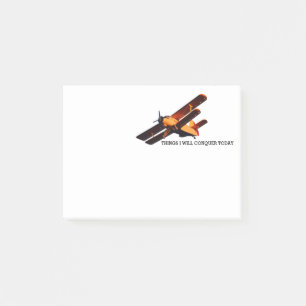 Flugzeug, Neue Horizonte, Motivation (Flugzeug-Bü Post-it Klebezettel