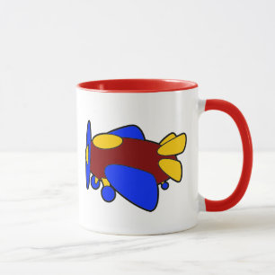 Flugzeug Niedlich farbiger Cartoon Kinder Flugzeug Tasse