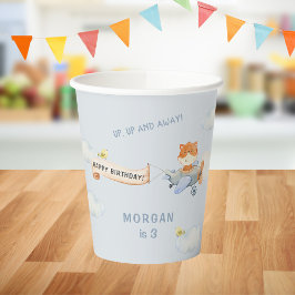 Flugzeug Niedlich Fox Geburtstagsparty Pappbecher