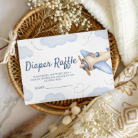 Flugzeug Oh Boy Baby Shower Windel-Raffa-Ticket