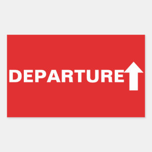 Flugzeug-Party-Schilder, Flughafen-Terminal-Geburt Rechteckiger Aufkleber