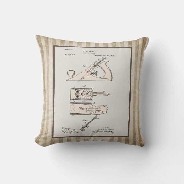 Flugzeug-Patent für Holz Kissen (Vorderseite)