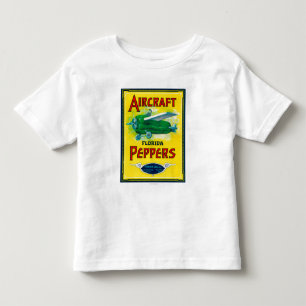 Flugzeug-Pfeffer-Aufkleber Kleinkind T-shirt