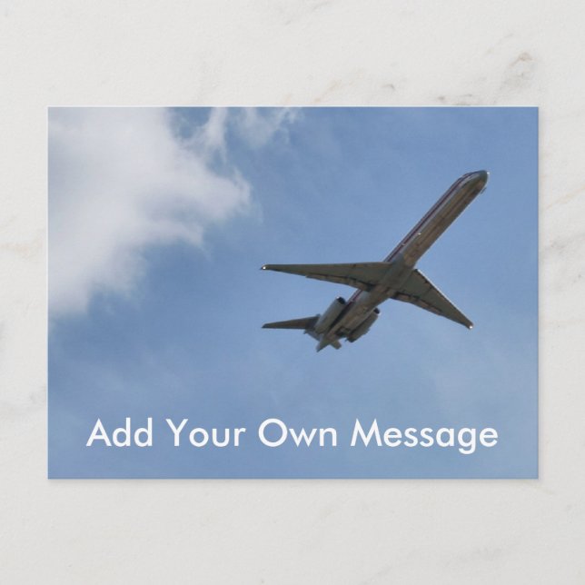 Flugzeug Postkarte (Vorderseite)