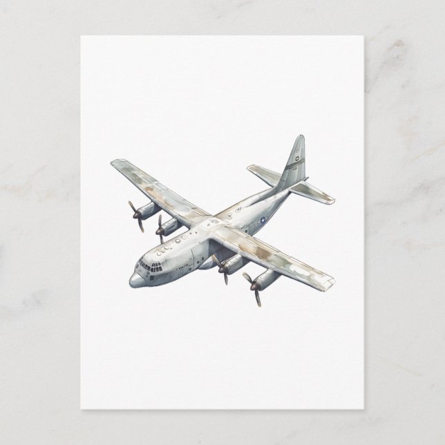 Flugzeug Postkarte (Vorderseite)