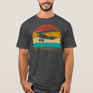 Flugzeug Retro Vintag 70er Not leidende Pilot Männ T-Shirt