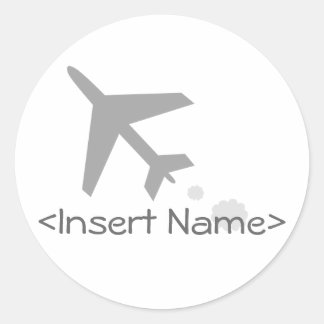 Flugzeug Runder Aufkleber