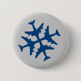Flugzeug-Schneeflocke Button