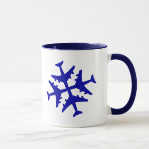 Flugzeug-Schneeflocke Tasse