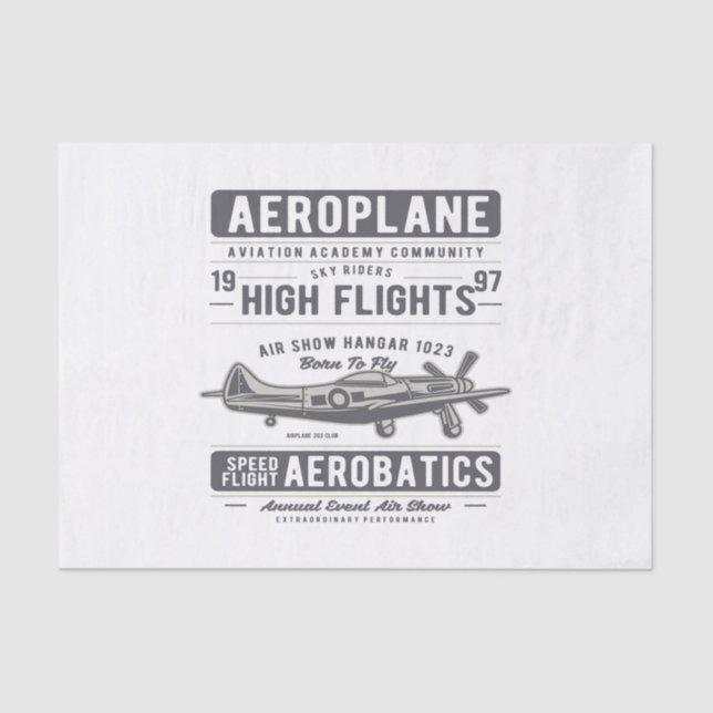 Flugzeug Seidenpapier (Vorderseite)