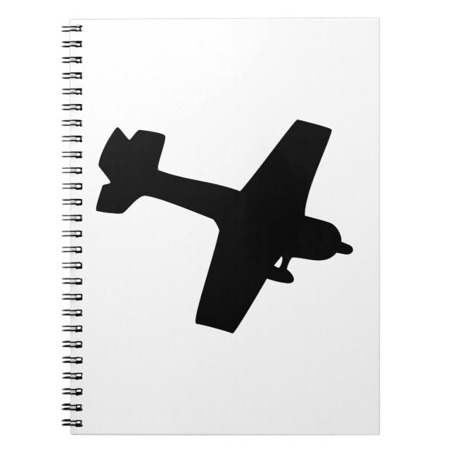 Flugzeug Silhouette Notizblock (Vorderseite)