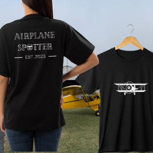 Flugzeug Spotter gegr. Jahr Luftfahrt Custom T-Shirt