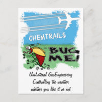 Flugzeug sprüht Chemtrails auf beutelten Insekten