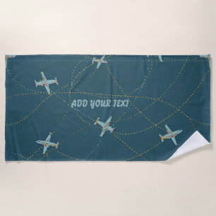 Flugzeug-Strandtuch – Personalisiert mit Ihrem Tex Strandtuch