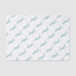 Flugzeug - Streifen - Blau Seidenpapier