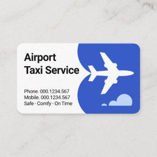 Flugzeug Taxi Fliegender Blauer Himmel Visitenkarte