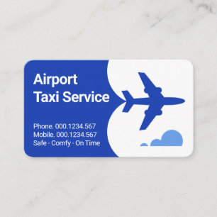 Flugzeug Taxi Fliegender Blauer Himmel Visitenkarte
