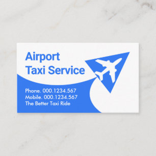 Flugzeug Taxi startet in den Himmel Visitenkarte