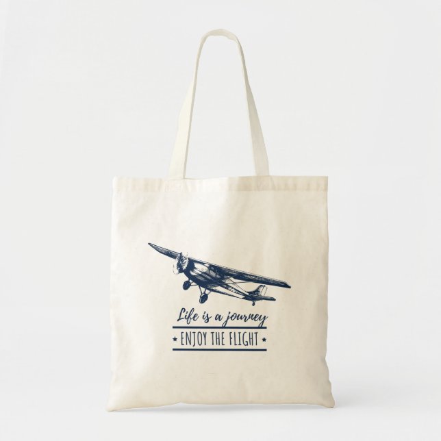 Flugzeug Thema niedliches Design Tragetasche (Vorne)