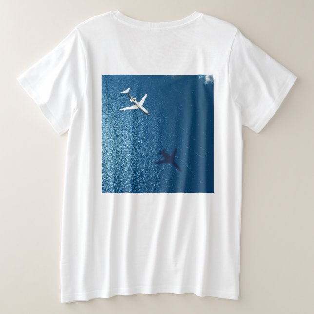 Flugzeug Theme Design Große Größe T-Shirt (Design Rückseite)