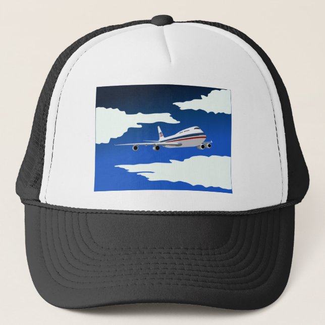 Flugzeug Truckerkappe (Vorderseite)