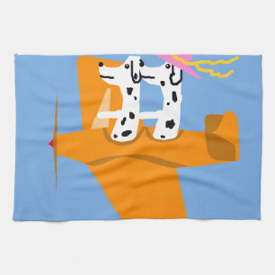 Flugzeug und Dalmatiner Handtuch