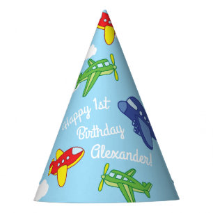 Flugzeug-und Jet-niedliches 1. Geburtstags-Party Partyhütchen