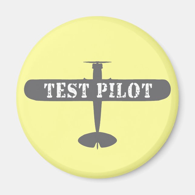 Flugzeug- und Testpilot Magnet (Vorne)