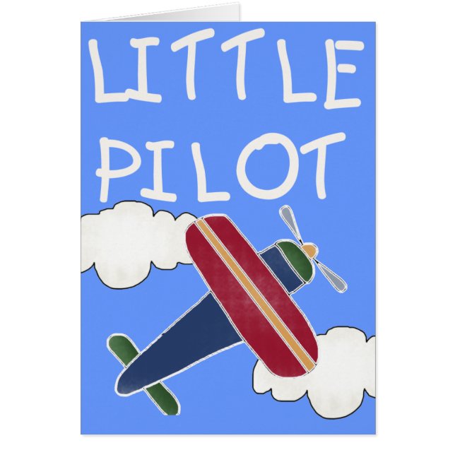 Flugzeug und Wolken-kleiner Pilot (Vorne)