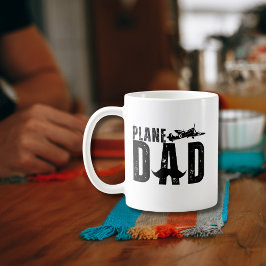 Flugzeug Vater und Vintages Flugzeug Funny Aviatio Kaffeetasse