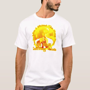 Flugzeug verlassen, Kleber schnüffelnd T-Shirt