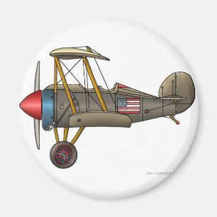 Flugzeug Vintage Doppeldecker Magnete Magnet