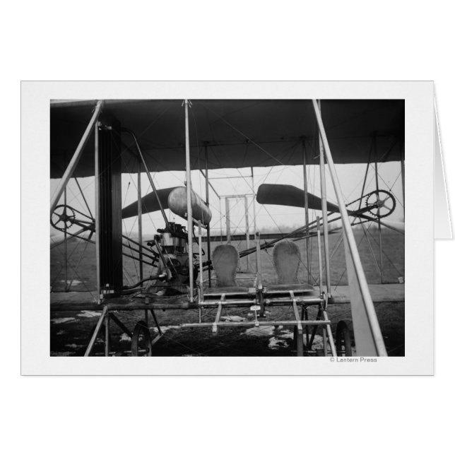 Flugzeug von Wright Brothers mit Pilot und (Vorderseite (Horizontal))