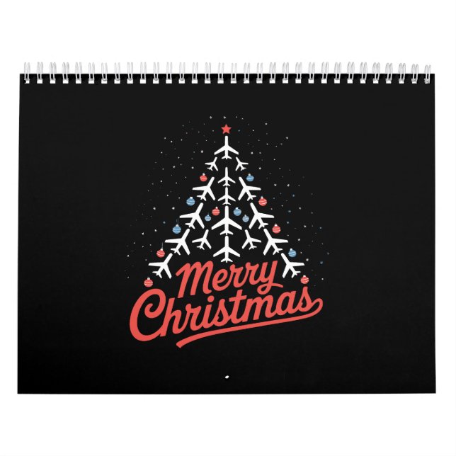 Flugzeug-Weihnachtsbaum-Pilot Kalender (Titelbild)